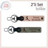 MiaWiki Futbol Figürlü Kardeşe Armağan Anahtarlık, Standart, MH-KAN-39602x2, yavru ağzı-kül gri, erkek