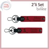 MiaWiki Futbol Temalı Mezuniyet Hediyesi Anahtarlık, Tek Ebat, MH-KAN-39459x2, kırmızı-kırmızı, üniseks-yetişkin