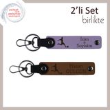 MiaWiki Futbol Topuna Vuruş Desenli Hediye Anahtarlık, Tek Ebat, MH-KAN-39468x2, mor menekşe-açık kahve, erkek-çocuk