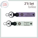 MiaWiki Gemi Figürlü Anahtarlık Seti Mor Menekşe-Beyaz, Tek Ebat, MH-KAN-36575x2, mor menekşe-beyaz, üniseks-yetişkin