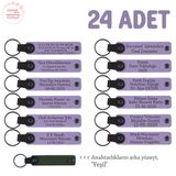 MiaWiki Hatıra Anahtarlık Set Kırk Uçurma Kutlaması, 24'lü Set, MH-KAN8575X24, Mor Menekşe & Yeşil, üniseks-bebek