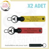 MiaWiki Hediye Deri x2 Anahtarlık Bikerlar İçin, Standart, MH-KAN-MT-5984x2, Nar Çiçeği-Sarı-siyah, üniseks-yetişkin