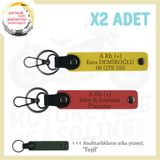 MiaWiki Hediye Deri x2 Anahtarlık Bikerlar İçin, Standart, MH-KAN-MT-5986x2, Nar Çiçeği-Sarı-yeşil, üniseks-yetişkin