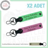 MiaWiki Hediyelik Hatıra Set Anahtarlık, Tek Ebat, MH-KAN-MT-12028x2, Pembe-Fıstık Yeşil-sütlü kahve, üniseks-yetişkin