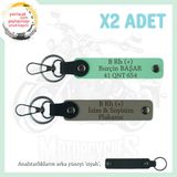 MiaWiki Hediyelik x2 Anahtarlık Kül Gri-Yeşil-Syh, Standart, MH-KAN-MT-7761x2, Kül Gri-Yeşil-siyah, üniseks-yetişkin
