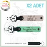MiaWiki Hediyelik x2 Anahtarlık Set Motorcu Tarzı, Standart, MH-KAN-MT-8334x2, Yeşil-Pudra-siyah, üniseks-yetişkin