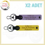 MiaWiki Hız Tutkununa Özel İsim Plaka Anahtarlık, Standart, MH-KAN-MT-4297x2, Mor Menekşe-Sarı, üniseks-yetişkin