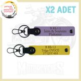 MiaWiki Hız Tutkununa Özel İsim Plaka Anahtarlık, Standart, MH-KAN-MT-5097x2, Mor Menekşe-Sarı, üniseks-yetişkin