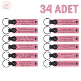 MiaWiki Hoş Geldin Bebek Mesajlı İsimli Anahtarlık 34'lü, Standart, MH-KAN8576X34, Pembe, üniseks-bebek