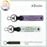 MiaWiki İsim Plaka 0 Rh (-) Kan Grubu Anahtarlık, Standart, MH-KAN-MT-10844x2, Mor Menekşe-Beyaz-yeşil, üniseks-yetişkin