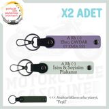 MiaWiki İsim Plaka A Rh (-) Kan Grubu Anahtarlık, Standart, MH-KAN-MT-6844x2, Mor Menekşe-Beyaz-yeşil, üniseks-yetişkin