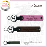 MiaWiki İsim Plaka Kan Grubu Anahtarlık Motosiklet, Standart, MH-KAN-MT-10611x2, Koyu Kahve-Pembe-yeşil, üniseks-yetişkin