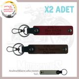 MiaWiki İsim Plaka Kan Grubu Anahtarlık Motosiklet, Standart, MH-KAN-MT-9580x2, Koyu Kahve-Bordo-gri, üniseks-yetişkin