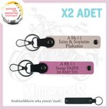 MiaWiki İsim Plaka Kan Grubu Deri Anahtarlık Motor, Tek Ebat, MH-KAN-MT-7079x2, Pudra-Pembe-siyah, üniseks-yetişkin