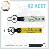 MiaWiki İsim Plaka Kan Grubu Kişiselleştirilmiş Anahtarlık, Standart, MH-KAN-MT-7112x2, Sarı-Beyaz-siyah, üniseks-yetişkin