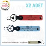 MiaWiki İsim Plaka Kan Grubu Kişiye Özel Anahtarlık Set, Standart, MH-KAN-MT-10944x2, Nar Çiçeği-Gök Mavi-sütlü kahve, üniseks-yetişkin