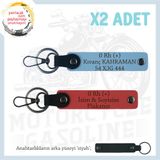 MiaWiki İsim Plaka Kan Grubu Kişiye Özel Anahtarlık Set, Standart, MH-KAN-MT-9943x2, Nar Çiçeği-Gök Mavi-siyah, üniseks-yetişkin
