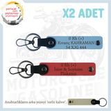 MiaWiki İsim Plaka Kan Grubu Kişiye Özel Anahtarlık Set, Standart, MH-KAN-MT-9944x2, Nar Çiçeği-Gök Mavi-sütlü kahve, üniseks-yetişkin