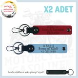 MiaWiki İsim Plaka Kan Grubu Motor Anahtarlık, Tek Ebat, MH-KAN-MT-5783x2, Kırmızı-Gök Mavi-siyah, üniseks-yetişkin