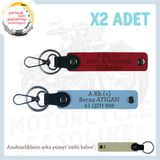 MiaWiki İsim Plaka Kan Grubu Motor Anahtarlık, Tek Ebat, MH-KAN-MT-5784x2, Kırmızı-Gök Mavi-sütlü kahve, üniseks-yetişkin