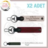 MiaWiki İsim Plaka Kan Grubu Motorsiklet Anahtarlığı, Standart, MH-KAN-MT-7054x2, Pudra-Bordo-yeşil, üniseks-yetişkin