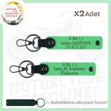 MiaWiki İsim Plaka Kan Grubu Motosiklet Anahtarlık, Standart, MH-KAN-MT-10536x2, Fıstık Yeşil-lacivert, üniseks-yetişkin