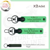MiaWiki İsim Plaka Kan Grubu Motosiklet Anahtarlık, Standart, MH-KAN-MT-10539x2, Fıstık Yeşil-yeşil, üniseks-yetişkin