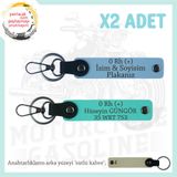 MiaWiki İsim Plaka Kan Grubu Motosiklet Anahtarlık, Standart, MH-KAN-MT-9572x2, Gök Mavi-Turkuaz-sütlü kahve, üniseks-yetişkin
