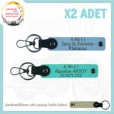 MiaWiki İsim Plaka Kan Grubu Motosiklet Anahtarlık, Tek Ebat, MH-KAN-MT-6572x2, Gök Mavi-Turkuaz-sütlü kahve, üniseks-yetişkin