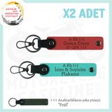 MiaWiki İsim Plaka Kan Grubu Yazılı Anahtarlık x2, Standart, MH-KAN-MT-5998x2, Nar Çiçeği-Turkuaz-yeşil, üniseks-yetişkin