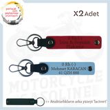 MiaWiki İsim Plaka Kan Grubu Yazılı Motor Anahtarlık, Standart, MH-KAN-MT-10782x2, Kırmızı-Gök Mavi-lacivert, üniseks-yetişkin