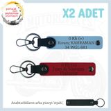 MiaWiki İsim Plaka ve 0+ Kan Grubu Yazılı Motor Anahtarlık, Standart, MH-KAN-MT-9783x2, Kırmızı-Gök Mavi-siyah, üniseks-yetişkin