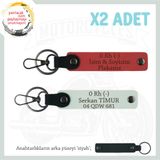 MiaWiki İsim Plaka ve 0 Rh (-) Kan Grubu Anahtarlık Set, Standart, MH-KAN-MT-10927x2, Nar Çiçeği-Beyaz-siyah, üniseks-yetişkin