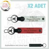MiaWiki İsim Plaka ve 0 Rh (+) Kan Grubu Anahtarlık Set, Standart, MH-KAN-MT-9927x2, Nar Çiçeği-Beyaz-siyah, üniseks-yetişkin