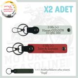 MiaWiki İsim Plaka ve 0 Rh (+) Kan Grubu Anahtarlık Set, Standart, MH-KAN-MT-9929x2, Nar Çiçeği-Beyaz-yeşil, üniseks-yetişkin