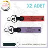 MiaWiki İsim Plaka ve 0 Rh (+) Kan Grubu Anahtarlık Set, Standart, MH-KAN-MT-9968x2, Nar Çiçeği-Mor Menekşe-lacivert, üniseks-yetişkin