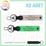 MiaWiki İsim Plaka ve 0 Rh (+) Kan Grubu Anahtarlık, Standart, MH-KAN-MT-10057x2, Pudra-Fıstık Yeşil-siyah, üniseks-yetişkin
