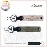 MiaWiki İsim Plaka ve 0 Rh (-) Kan Grubu Anahtarlık, Standart, MH-KAN-MT-10739x2, Kül Gri-Pudra-siyah, üniseks-yetişkin