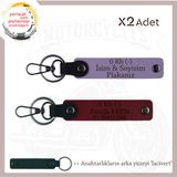 MiaWiki İsim Plaka ve 0 Rh (-) Kan Grubu Anahtarlık, Standart, MH-KAN-MT-10846x2, Mor Menekşe-Bordo-lacivert, üniseks-yetişkin