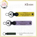 MiaWiki İsim Plaka ve 0 Rh (-) Kan Grubu Anahtarlık, Standart, MH-KAN-MT-10891x2, Mor Menekşe-Sarı-yeşil, üniseks-yetişkin