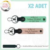 MiaWiki İsim Plaka ve A+ Kan Grubu Yazılı Anahtarlık, Tek Ebat, MH-KAN-MT-6280x2, Yavruağzı-Yeşil-lacivert, üniseks-yetişkin