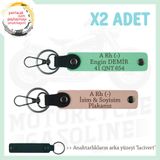 MiaWiki İsim Plaka ve A- Kan Grubu Yazılı Anahtarlık, Tek Ebat, MH-KAN-MT-7280x2, Yavruağzı-Yeşil-lacivert, üniseks-yetişkin