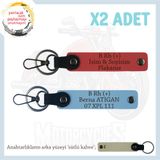 MiaWiki İsim Plaka ve B+ Kan Grubu Kişiye Özel Anahtarlık Set, Standart, MH-KAN-MT-7944x2, Nar Çiçeği-Gök Mavi-sütlü kahve, üniseks-yetişkin