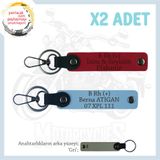 MiaWiki İsim Plaka ve B+ Kan Grubu Yazılı Motor Anahtarlık, Standart, MH-KAN-MT-7781x2, Kırmızı-Gök Mavi-gri, üniseks-yetişkin