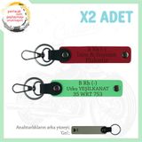 MiaWiki İsim Plaka ve B- Kan Grubu Yazılı Motor Anahtarlık, Standart, MH-KAN-MT-8781x2, Kırmızı-Gök Mavi-gri, üniseks-yetişkin