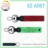 MiaWiki İsim Plaka ve B- Kan Grubu Yazılı Motor Anahtarlık, Standart, MH-KAN-MT-8782x2, Kırmızı-Gök Mavi-lacivert, üniseks-yetişkin