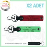 MiaWiki İsim Plaka ve B- Kan Grubu Yazılı Motor Anahtarlık, Standart, MH-KAN-MT-8783x2, Kırmızı-Gök Mavi-siyah, üniseks-yetişkin