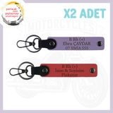 MiaWiki İsim Plaka ve B Rh (+) Kan Grubu Anahtarlık, Standart, MH-KAN-MT-5321x2, Nar Çiçeği-Mor Menekşe, üniseks-yetişkin