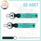MiaWiki İsim Plaka ve Kan Grubu Anahtarlık Motor, Standart, MH-KAN-MT-8186x2, Turkuaz-lacivert, üniseks-yetişkin
