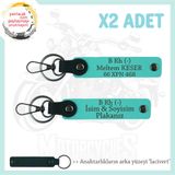 MiaWiki İsim Plaka ve Kan Grubu Anahtarlık Motor, Standart, MH-KAN-MT-9186x2, Turkuaz-lacivert, üniseks-yetişkin
